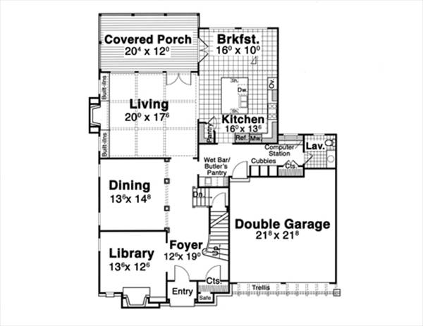 First Floor image of BRISTOL I House Plan